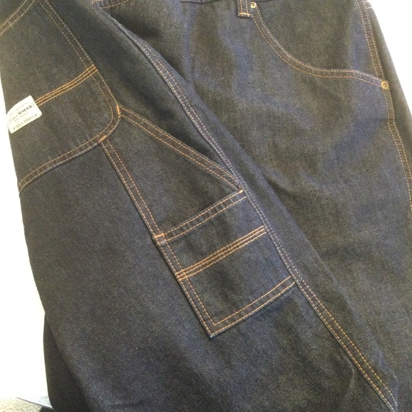 Eddie Bauer Flannel Lined Dark Wash Denim Jeans Mens. Size: 38/32 - Picture 7 of 16